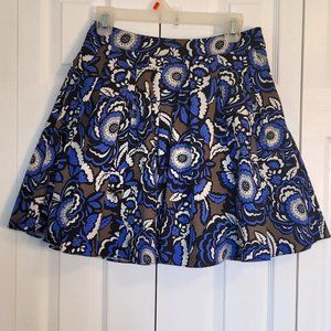 Express Fit and Flare Floral Skirt